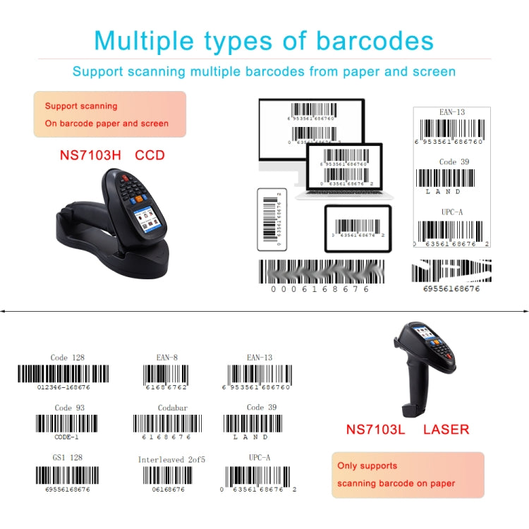 NEWSCAN 1D CCD Red Light Wireless Barcode Reader Scanner Data Collector With 2.2-Inch LCD Screen - free shipping - PMC TechLife - Order now!