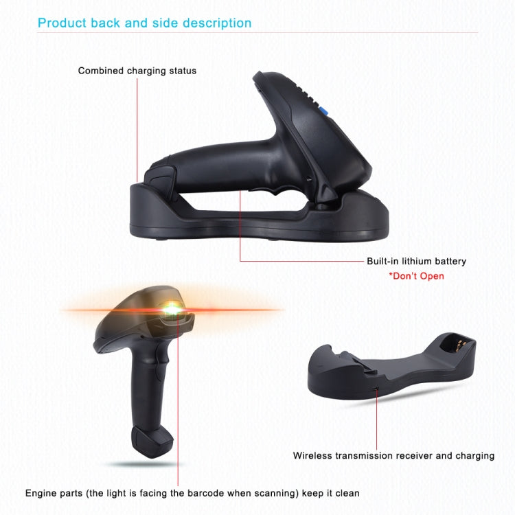 NEWSCAN 2D Wireless Barcode Reader Scanner Data Collector With 2.2-Inch LCD Screen - free shipping - PMC TechLife - Order now!