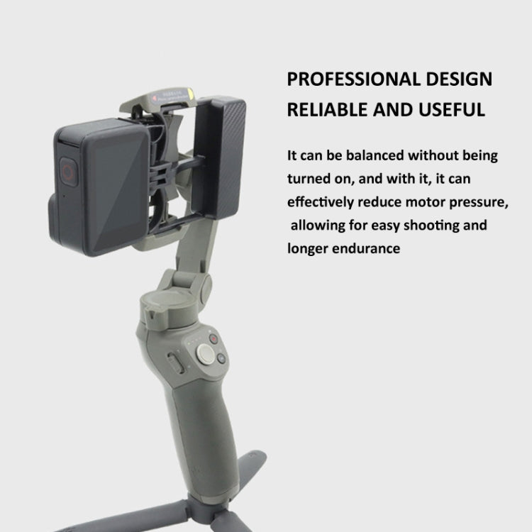 Universal Phone Gimbal to Sports Camera Adapter For DJI OSMO 6 / 5 / 4 / 3 to Gopro DJI Action 4(Black) -  by PMC TechLife | Online Shopping South Africa | PMC TechLife