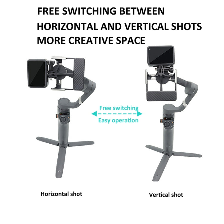 Universal Phone Gimbal to Sports Camera Adapter For DJI OSMO 6 / 5 / 4 / 3 to Gopro DJI Action 4(Black) -  by PMC TechLife | Online Shopping South Africa | PMC TechLife