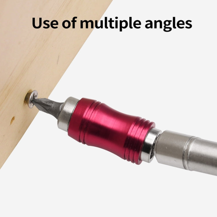 Hexagonal Shank Quick Release Self-Locking Joint Extension Rod Electric Drill Driver Extension Quick Conversion Bits(Silver+Red) - Screwdriver Tools by PMC TechLife | Online Shopping South Africa | PMC TechLife