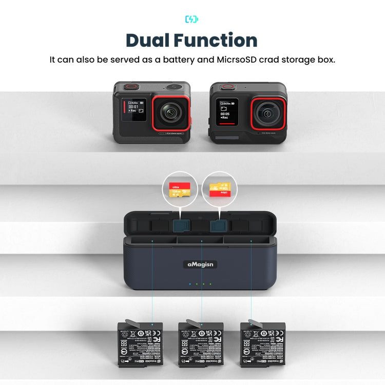 For Insta360 Ace / Ace Pro aMagisn Fast Charging Case Camera Charger Accessories - free shipping - PMC TechLife - Order now!