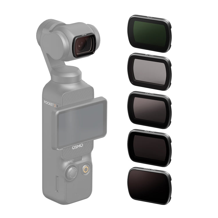 For DJI Osmo Pocket 3 aMagisn HD Double Sided Coated Filters Sports Camera Protective Goggles, Style: ND16+ND64+ND256 + CPL - free shipping - PMC TechLife - Order now!