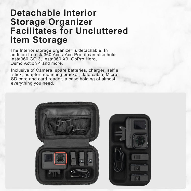 For Insta360 Ace / Ace Pro aMagisn Small Organizer Bag Sports Camera Protective Accessories(Deep Gray) - Case & Bags by aMagisn | Online Shopping South Africa | PMC TechLife | Buy Now Pay Later Mobicred