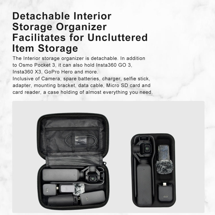 For DJI Osmo Pocket 3 aMagisn Small Organizer Bag Sports Camera Protective Accessories(Deep Gray) - free shipping - PMC TechLife - Order now!