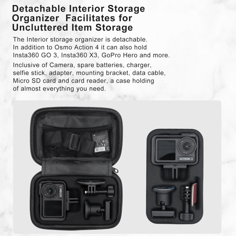 For DJI Osmo Action 4 / 3 aMagisn Small Organizer Bag Sports Camera Protective Accessories(Yellow) - free shipping - PMC TechLife - Order now!