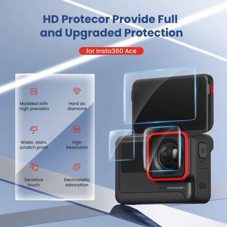 6 In 1 For Insta360 ACE aMagisn Tempered Film Protective Stickers Sports Camera Accessories - Protective Film & Stickers by aMagisn | Online Shopping South Africa | PMC TechLife | Buy Now Pay Later Mobicred