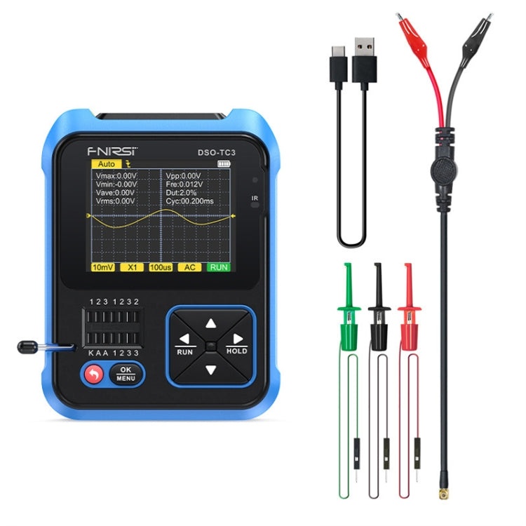 FNIRSI 3 In 1 Handheld Digital Oscilloscope LCR Transistor Tester, Specification: Standard - free shipping - PMC TechLife - Order now!
