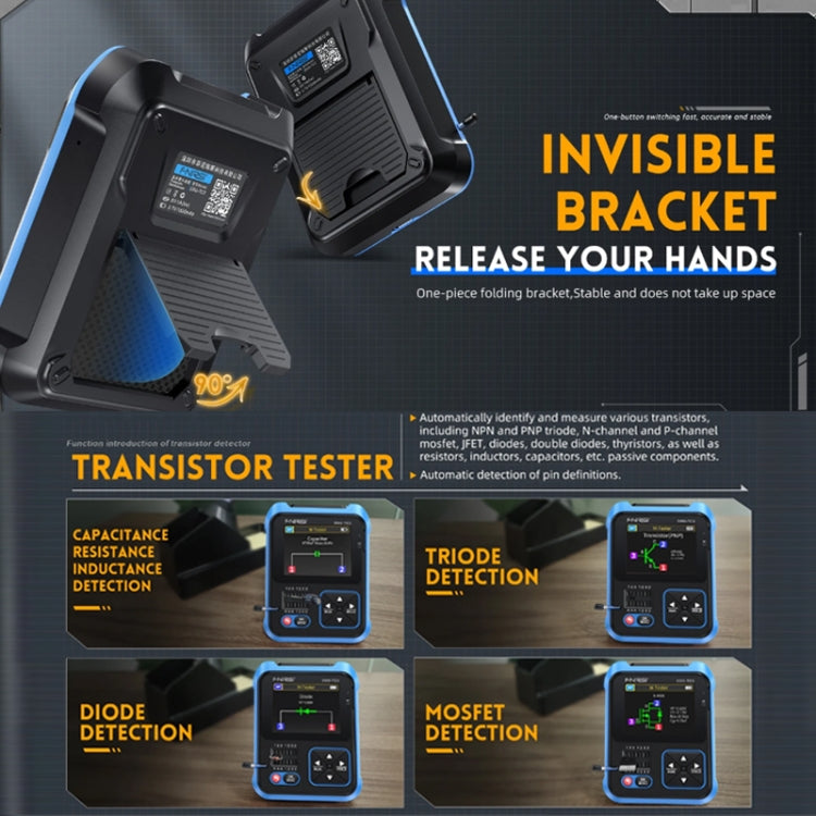 FNIRSI 3 In 1 Handheld Digital Oscilloscope LCR Transistor Tester, Specification: Upgrade - free shipping - PMC TechLife - Order now!