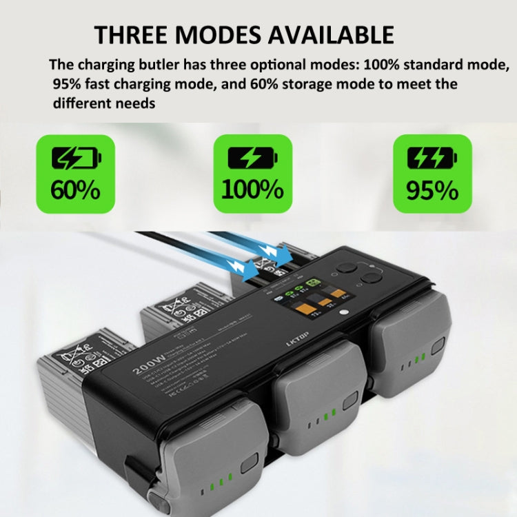 For DJI Air 3 Smart Flight Battery LKTOP 200W 3-Channel Charging Manager - free shipping - PMC TechLife - Order now!