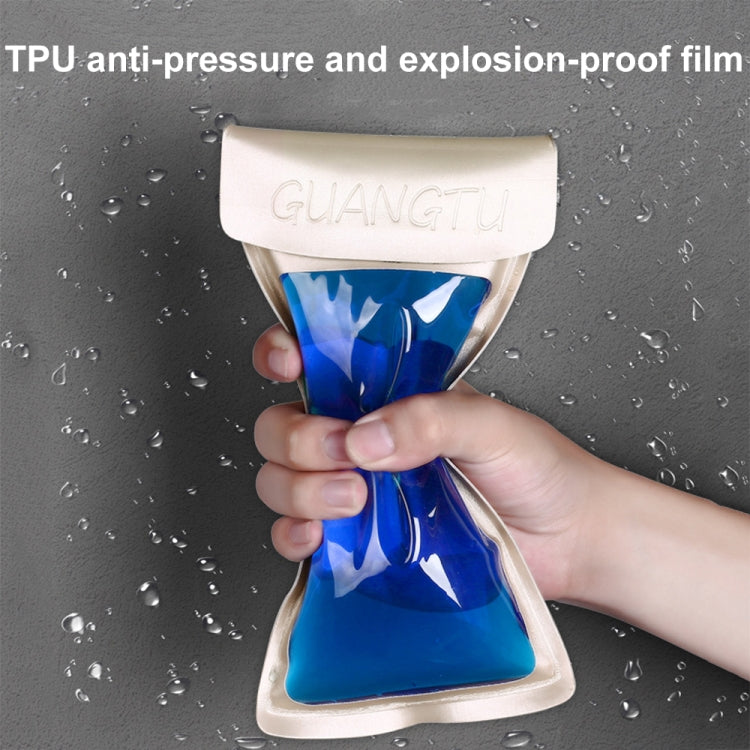 TPU Transparent Touch Screen Phone 30m Waterproof Bag Outdoor Rafting Phone Case(Water Blue) - Waterproof Bag by GUANGTU | Online Shopping South Africa | PMC TechLife | Buy Now Pay Later Mobicred
