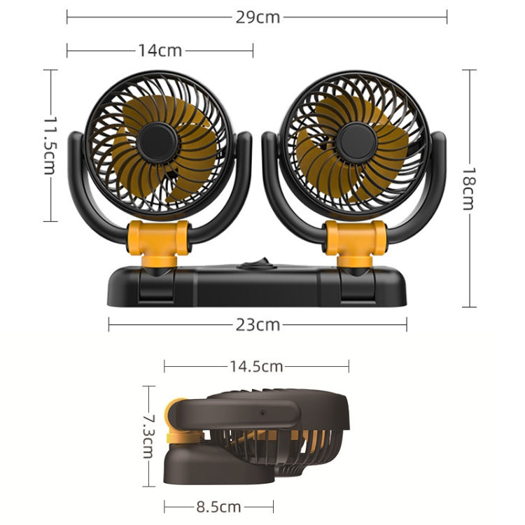 SUITU Car Foldable Cooling Fan Automobile Summer Temperature Reduction Fan, Model: Dual 5V USB Energized - free shipping - PMC TechLife - Order now!