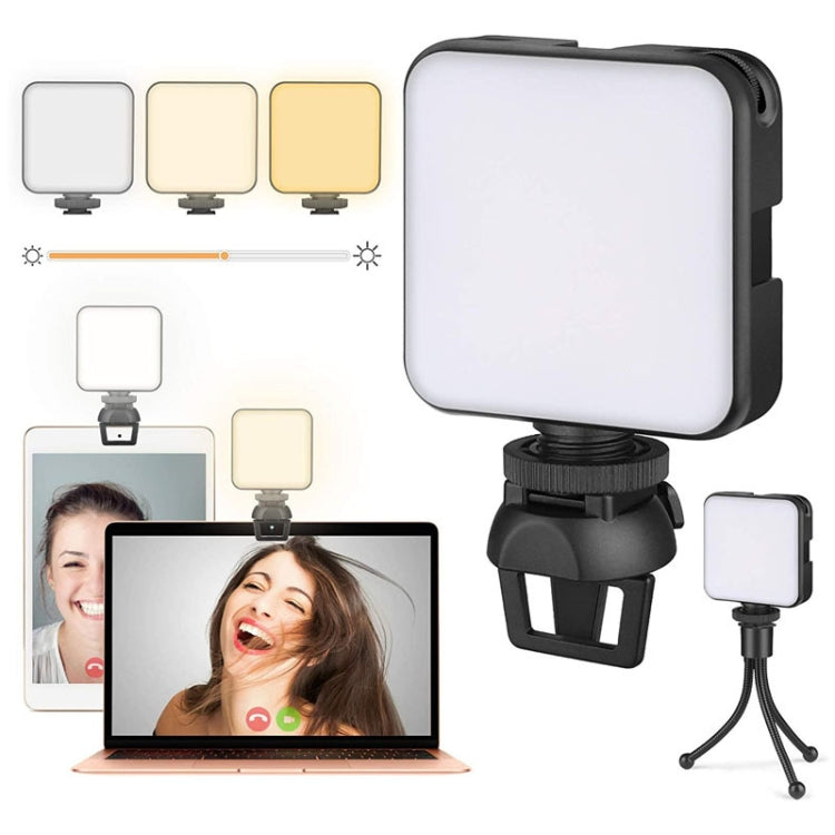 W64 64LEDs Video Conferencing Mobile Laptop Live Fill Light Photography Pocket Lamp, Spec: Clip+Tripod Set - Selfie Light by PMC TechLife | Online Shopping South Africa | PMC TechLife | Buy Now Pay Later Mobicred