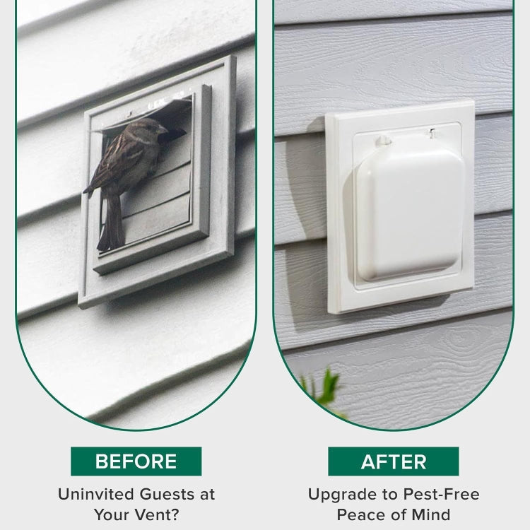 Dual Door Dryer Vent Cover No-Pest Wide Mount Exhaust Cover - Air Vent Grille by PMc TechLife | Online Shopping South Africa | PMc TechLife | Buy Now Pay Later Mobicred