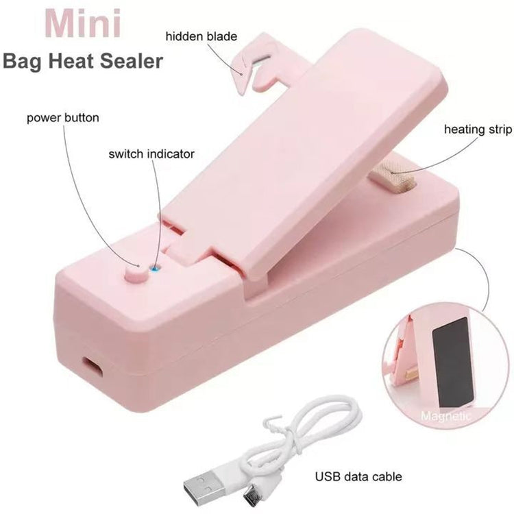 USB Charging Mini Magnetic Sealing Machine Portable Sealing Clip Food Moisture-proof Sealer(Black) - Preservation Supplies by PMC TechLife | Online Shopping South Africa | PMC TechLife | Buy Now Pay Later Mobicred