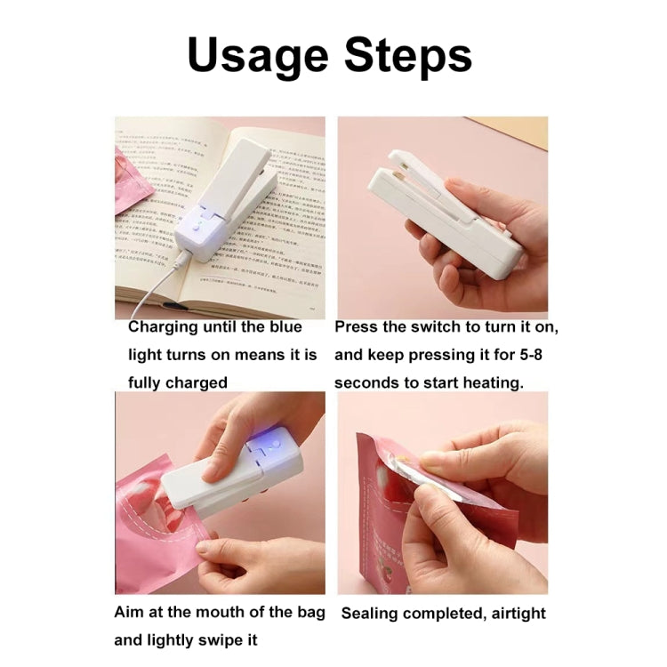 USB Charging Mini Magnetic Sealing Machine Portable Sealing Clip Food Moisture-proof Sealer(Gray) - Preservation Supplies by PMC TechLife | Online Shopping South Africa | PMC TechLife | Buy Now Pay Later Mobicred