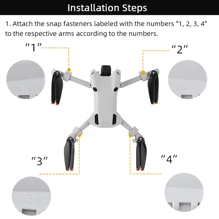 For DJI Mini 4 Pro Drone BRDRC Landing Gear Increased Height Leg(Gray) - Other by BRDRC | Online Shopping South Africa | PMC TechLife | Buy Now Pay Later Mobicred