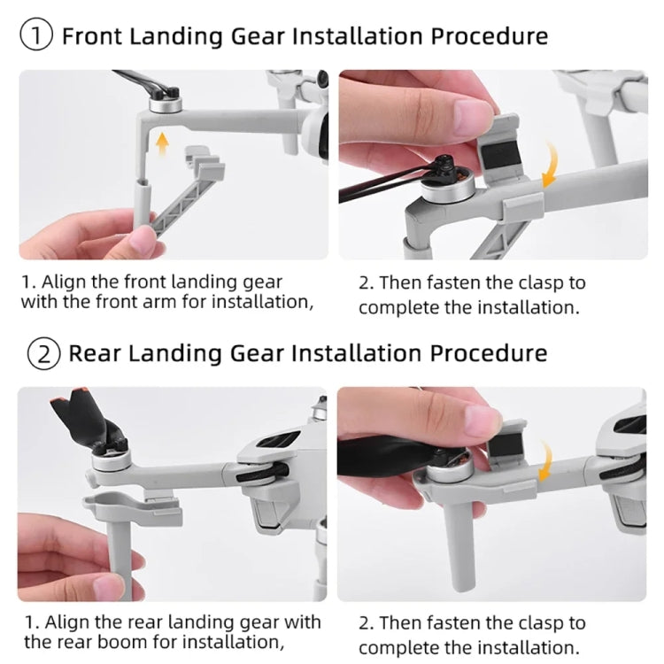 For DJI Mini 4 Pro Drone BRDRC Landing Gear Increased Height Leg(Gray) - Other by BRDRC | Online Shopping South Africa | PMC TechLife | Buy Now Pay Later Mobicred