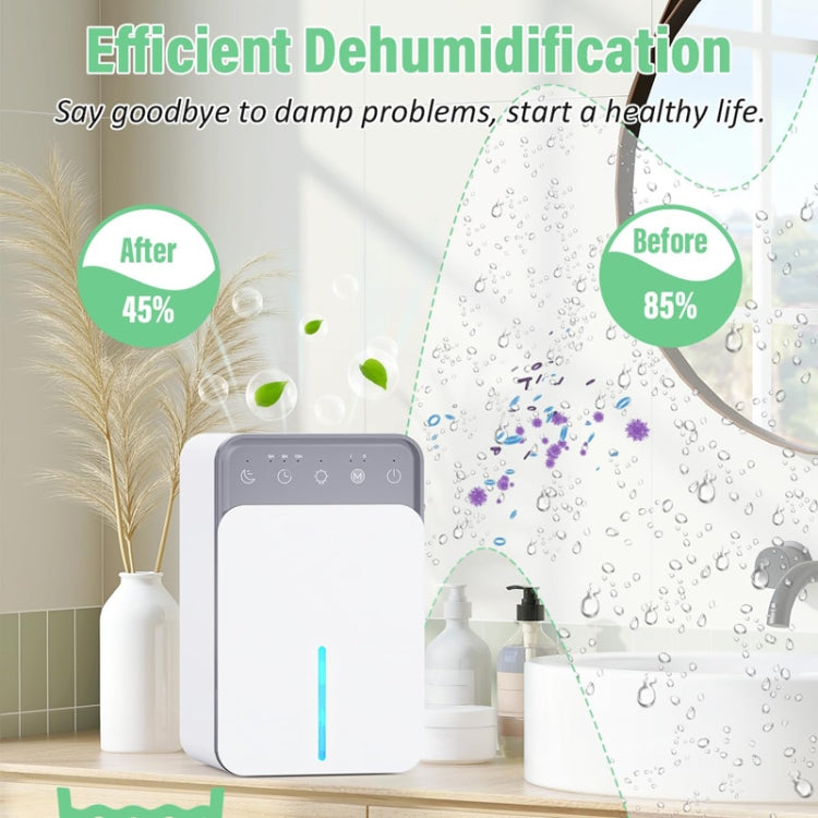 1500ml Semiconductor Dehumidifier with Automatic Defrost Function, Timer, Sleep Mode EU Plug - free shipping - PMC TechLife - Order now!