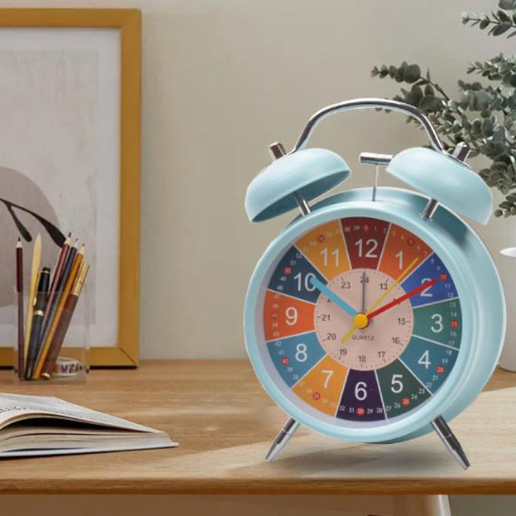 4 inch Early Learning Dual Ring Round Alarm Clock Student Bedside Metal Alarm Bell(White) - Novelty Clock by PMc TechLife | Online Shopping South Africa | PMc TechLife | Buy Now Pay Later Mobicred