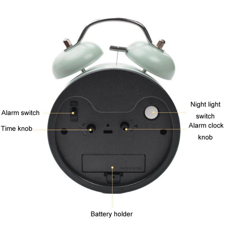 4 inch Early Learning Dual Ring Round Alarm Clock Student Bedside Metal Alarm Bell(Blue) - Novelty Clock by PMc TechLife | Online Shopping South Africa | PMc TechLife | Buy Now Pay Later Mobicred