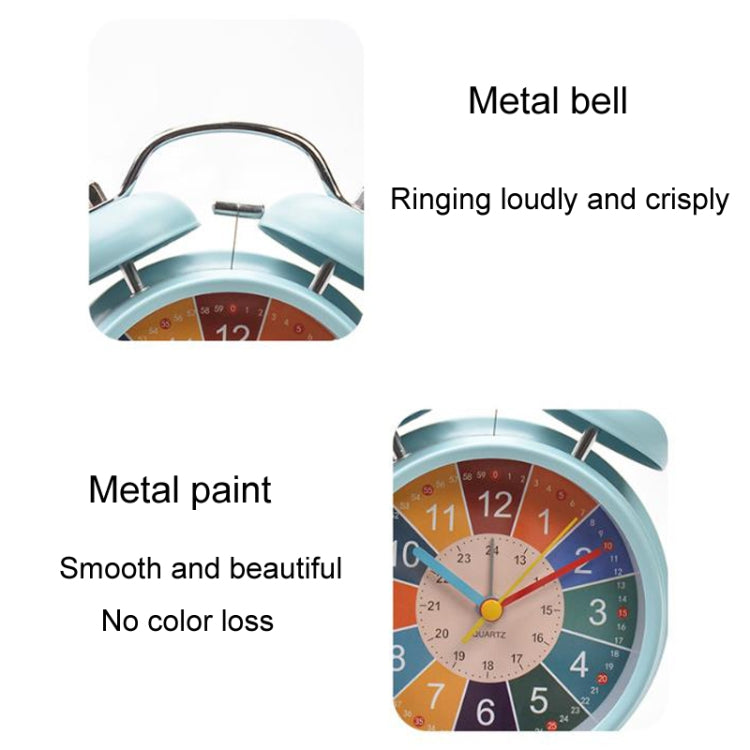 4 inch Early Learning Dual Ring Round Alarm Clock Student Bedside Metal Alarm Bell(Pink) - Novelty Clock by PMc TechLife | Online Shopping South Africa | PMc TechLife | Buy Now Pay Later Mobicred