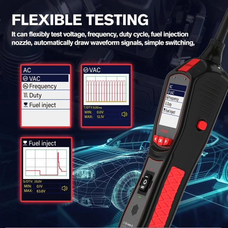 JDiag 6-30V Electrical Detector Fuel Injector Signal Detection Vehicle System Diagnosis(P150) - free shipping - PMC TechLife - Order now!