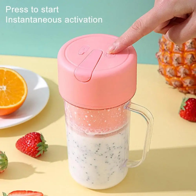 420ml 6 Blades Straw Juice Cup USB Charging Portable Fruit Juicer Smoothie Maker(Pink) - free shipping - PMC TechLife - Order now!