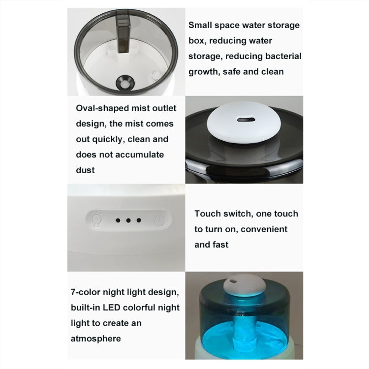 FS102 2L Ultrasonic Aromatherapy Colorful Night Light Desktop Humidifier, Spec: US Plug(White) - free shipping - PMC TechLife - Order now!