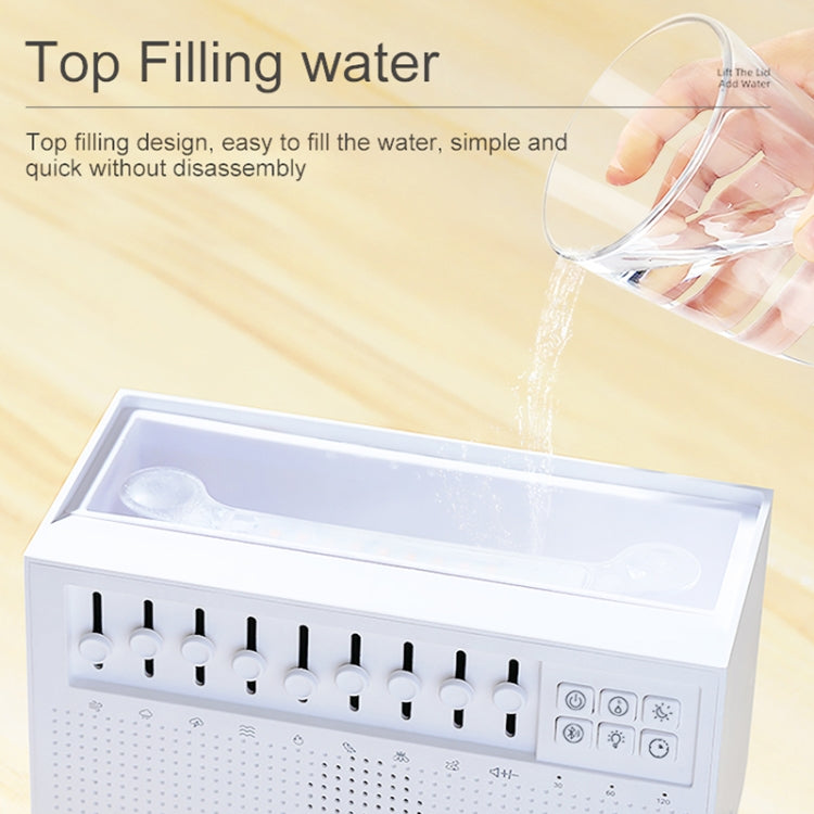 C221 Bluetooth White Noise Flame Aromatherapy Machine Home Desktop Humidifier(English Version) - free shipping - PMC TechLife - Order now!