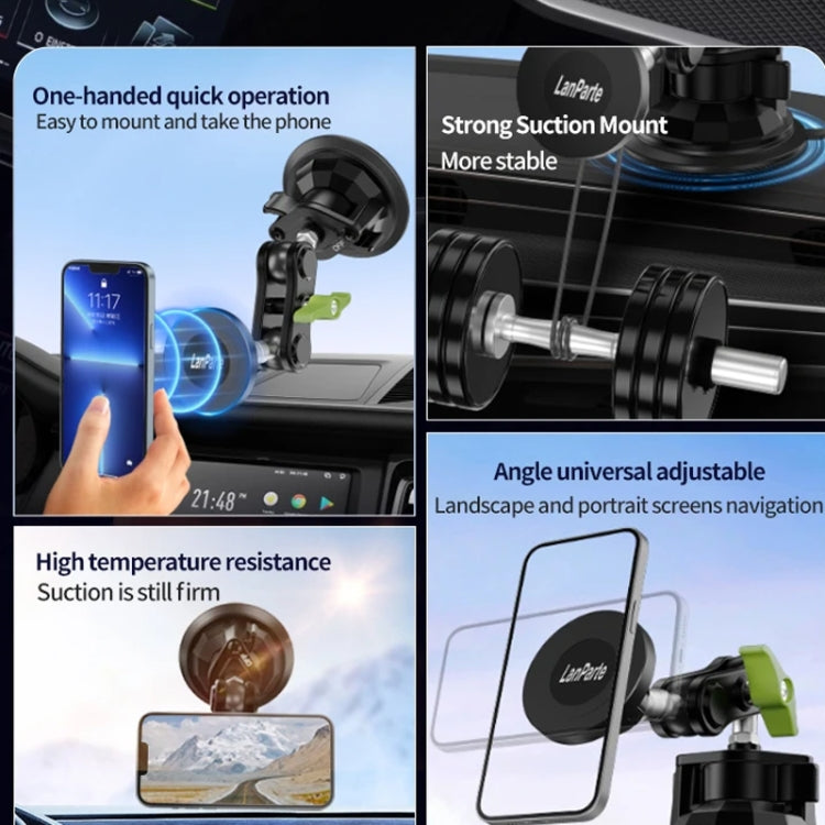Lanparte Magnetic Car Phone Holder Adjustable Suction Cup Navigation Stand RBA-M01N - Universal Car Holders by Lanparte | Online Shopping South Africa | PMC TechLife | Buy Now Pay Later Mobicred
