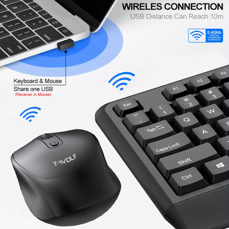 T-WOLF TF-100 2.4G Bluetooth Laptop Office Wireless Keyboard and Mouse Set(Set) - free shipping - PMC Jewellery - Order now!