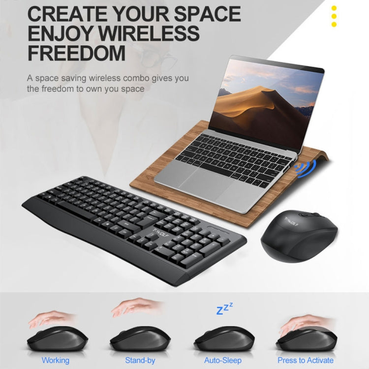 T-WOLF TF-100 2.4G Bluetooth Laptop Office Wireless Keyboard and Mouse Set(Set) - free shipping - PMC Jewellery - Order now!