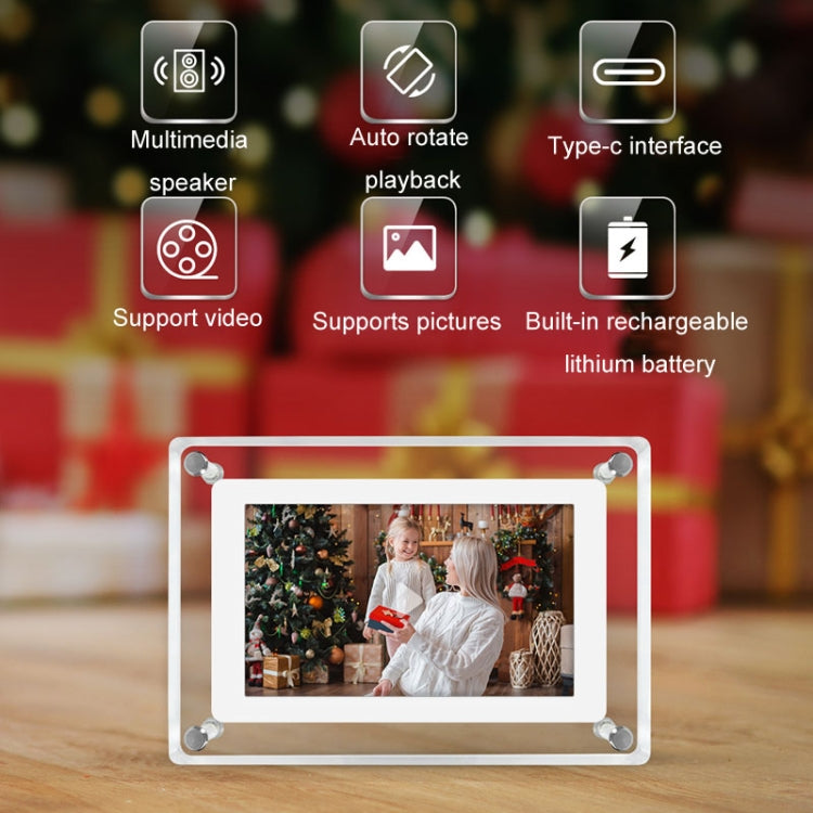 5 Inch HD Digital Photo Frame Crystal Advertising Player 1080P Motion Video Picture Display Player(US Plug) - 1.5-7.0 inch by PMC TechLife | Online Shopping South Africa | PMC TechLife | Buy Now Pay Later Mobicred