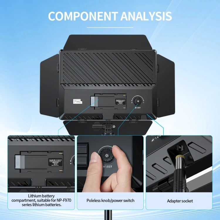 Pixel  P30 20W 2500-6500K 2400Lux Dual Color Temperature Photography Fill Light Standard Set - free shipping - PMC TechLife - Order now!