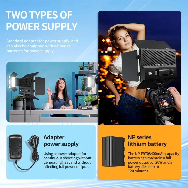 Pixel  P30 20W 2500-6500K 2400Lux Dual Color Temperature Photography Fill Light Standard Set - free shipping - PMC TechLife - Order now!