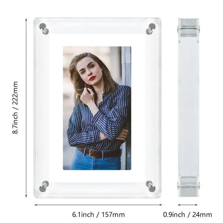 7 Inch Acrylic HD Digital Photo Frame Desktop Smart Motion Video Player Ornament(UK Plug) - 1.5-7.0 inch by PMC TechLife | Online Shopping South Africa | PMC TechLife | Buy Now Pay Later Mobicred