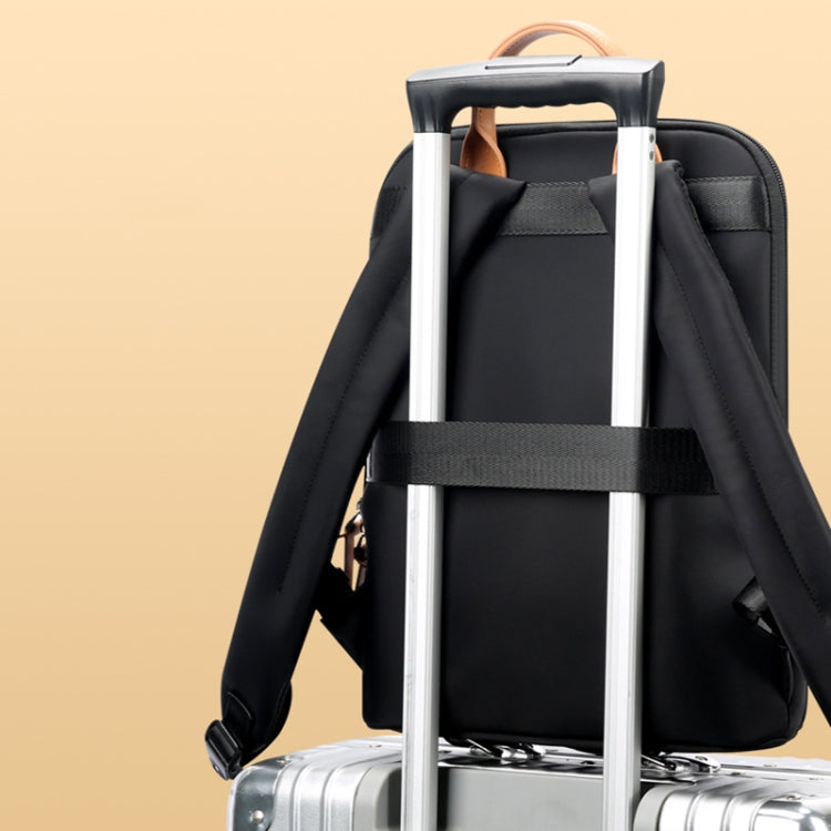 Bopai 62-126521 14-inch Laptop Thin and Light Business Waterproof Backpack(Pink) - free shipping - PMC Jewellery - Order now!