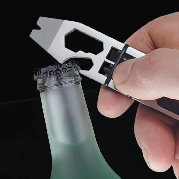 Multifunctional Outdoor Survival and Self-defense Ratchet Crowbar Tool EDC Bottle Opener(Silver) - Emergency Tools by PMC TechLife | Online Shopping South Africa | PMC TechLife