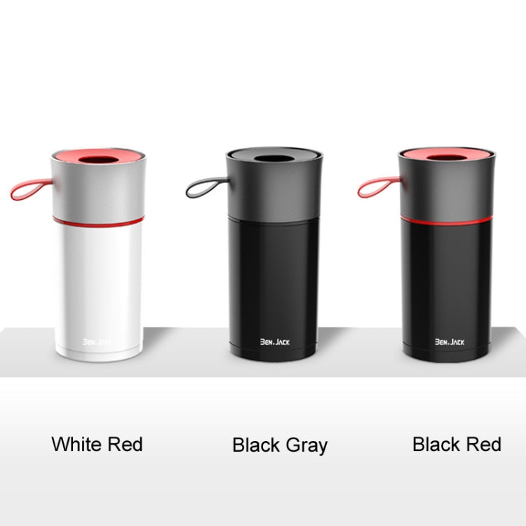 BEN.JACK Cylindrical Car Water Cup Holder Tissue Box(White Red) - Stowing Tidying by BEN.JACK | Online Shopping South Africa | PMC TechLife | Buy Now Pay Later Mobicred