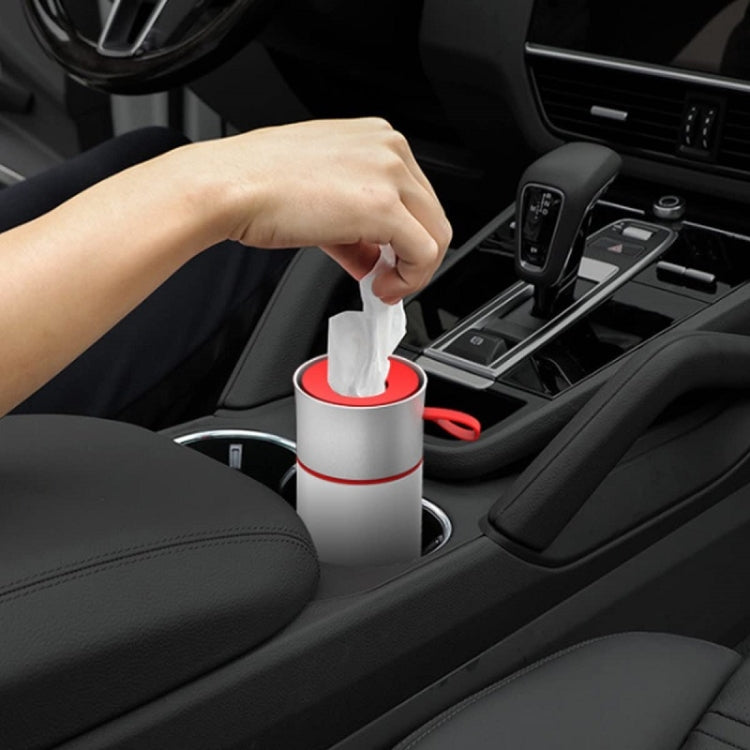 BEN.JACK Cylindrical Car Water Cup Holder Tissue Box(Black Gray) - Stowing Tidying by BEN.JACK | Online Shopping South Africa | PMC TechLife | Buy Now Pay Later Mobicred