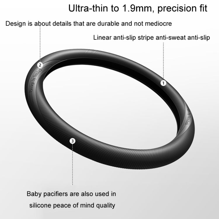 BEN.JACK Car Anti-slip Sweat-absorbent Liquid Silicone Steering Wheel Cover(Beige) - free shipping - PMC TechLife - Order now!
