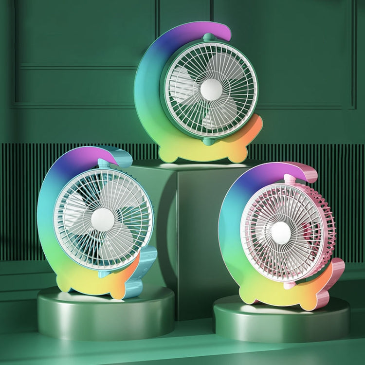 F11 USB Charging Cool Marquee Desktop Portable Fan(Sky Blue) - Electric Fans by PMC TechLife | Online Shopping South Africa | PMC TechLife | Buy Now Pay Later Mobicred
