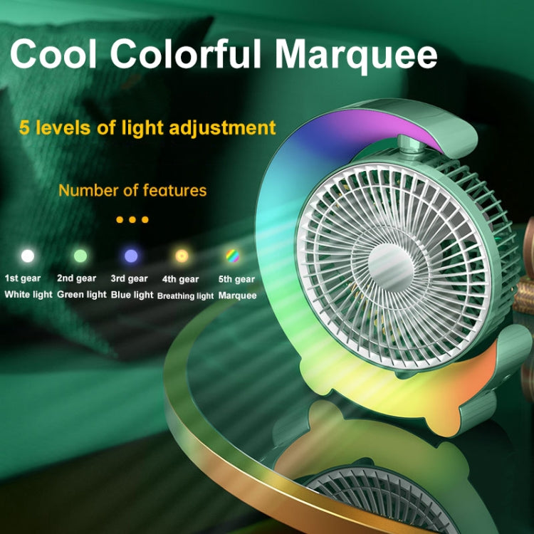 F11 USB Charging Cool Marquee Desktop Portable Fan(Mint Green) - Electric Fans by PMC TechLife | Online Shopping South Africa | PMC TechLife | Buy Now Pay Later Mobicred