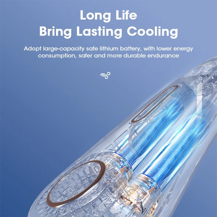F11 Portable USB Charging Rotating Digital Display Bladeless Hanging Neck Fan(Blue) - Electric Fans by PMC TechLife | Online Shopping South Africa | PMC TechLife | Buy Now Pay Later Mobicred