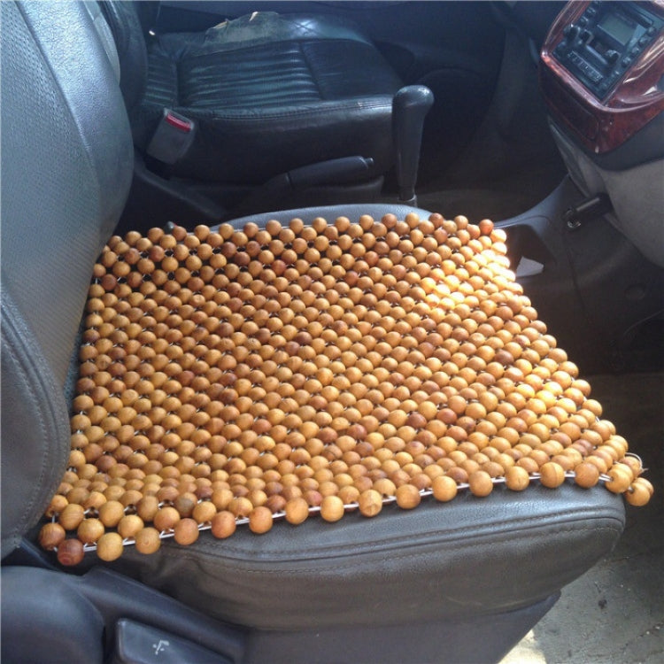 44x44cm Summer Car Pure Wood Beads Square Seat Cushion(Red) - Seat Accessories by PMC TechLife | Online Shopping South Africa | PMC TechLife | Buy Now Pay Later Mobicred