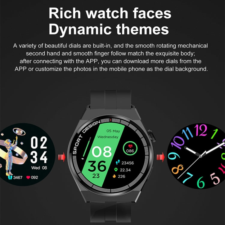 GT3Pro 1.28-Inch Health Monitoring Bluetooth Call Smart Watch With NFC, Color: Brown Leather - free shipping - PMC TechLife - Order now!