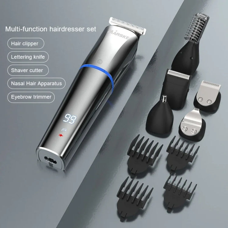 MARSKE 6 In 1 Hair Clipper Grooming Set Rechargeable Razor Carving Nose Hair Trimmer EU Plug - free shipping - PMC TechLife - Order now!