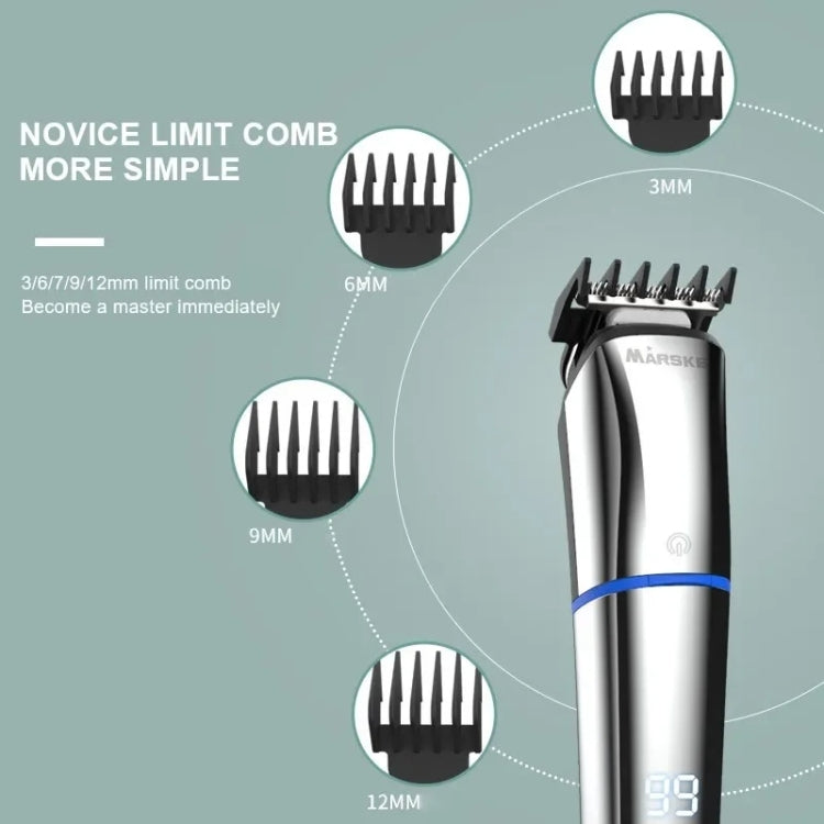 MARSKE 6 In 1 Hair Clipper Grooming Set Rechargeable Razor Carving Nose Hair Trimmer US Plug - free shipping - PMC TechLife - Order now!