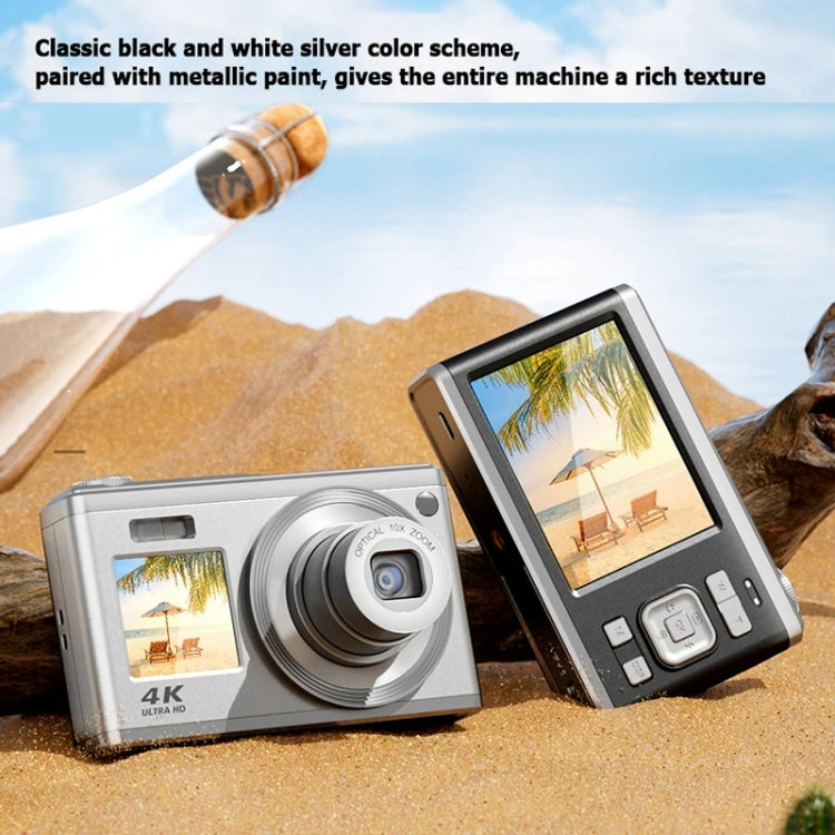 4K HD Optical Zoom Digital Camera 60MP Dual Screen Selfie Camera, No Memory(White) - Video Cameras by PMC TechLife | Online Shopping South Africa | PMC TechLife | Buy Now Pay Later Mobicred